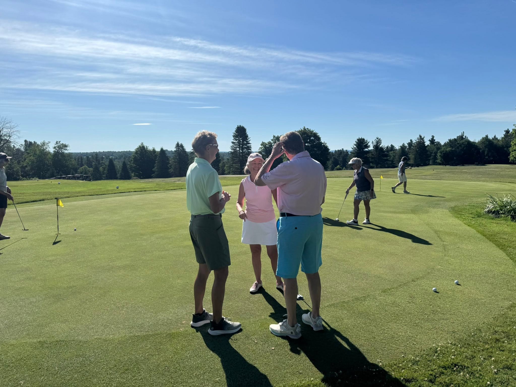 Golfers on the green at The Links at Worthington